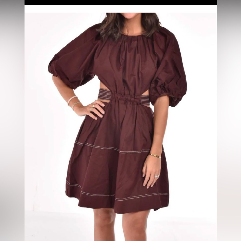 NWT Brown Mini Dress with open Back and Sides
